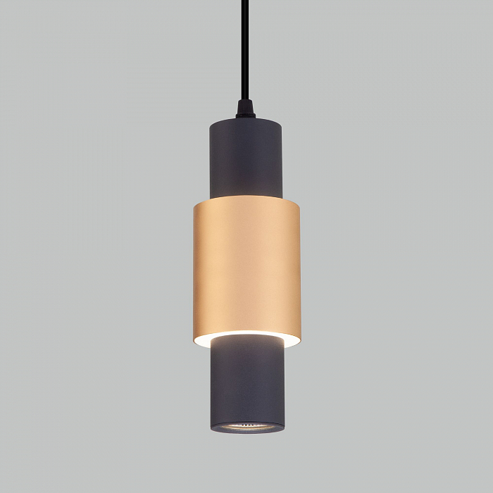 Люстра одинарный Eurosvet 50204/1 LED черный/матовое золото