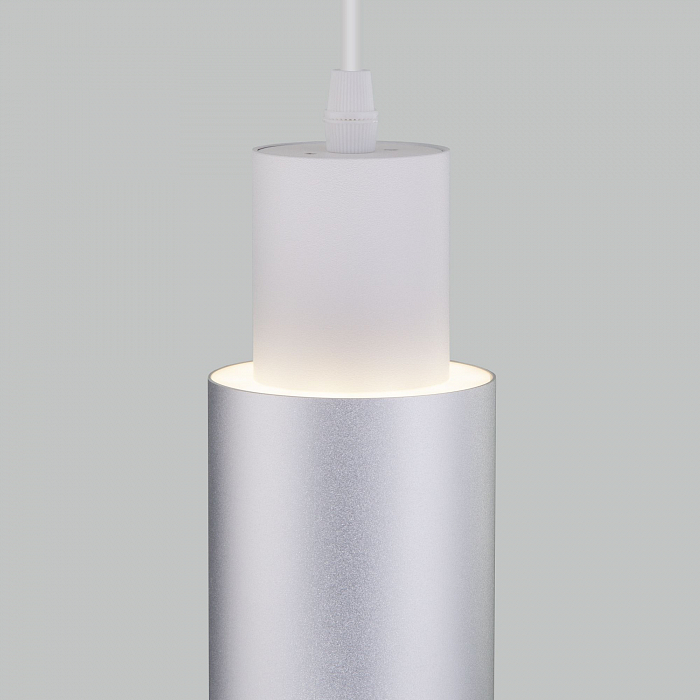 Люстра одинарный Eurosvet 50204/1 LED белый/матовое серебро