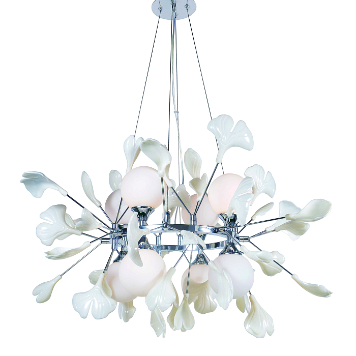 Люстра NewRgy 5747R/8 CHROME+WHITE