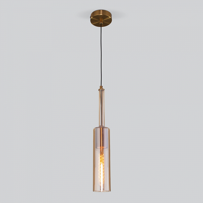 Люстра одинарный Eurosvet 50226/1 янтарный