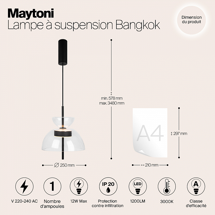 Светильник Maytoni MOD185PL-L6B3K2