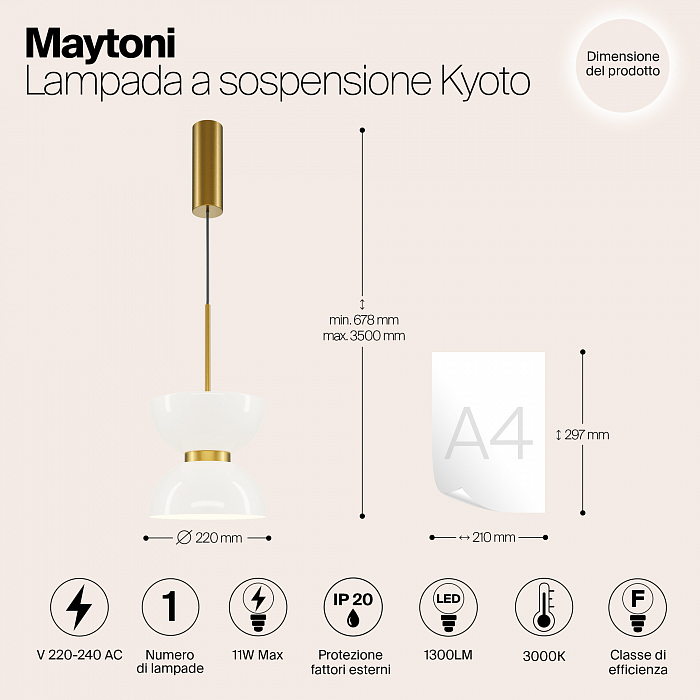 Светильник Maytoni MOD178PL-L11G3K