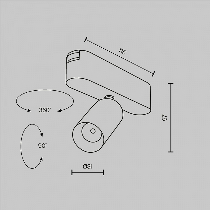 Трековая система Technical TR103-1-5W4K-M-W