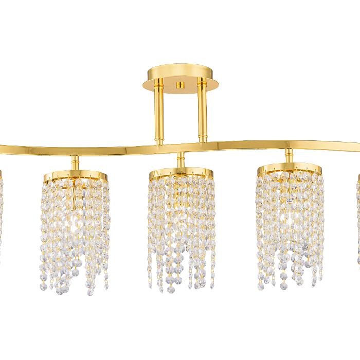 Люстра NewRgy 5636E/5A GOLD+CLEAR