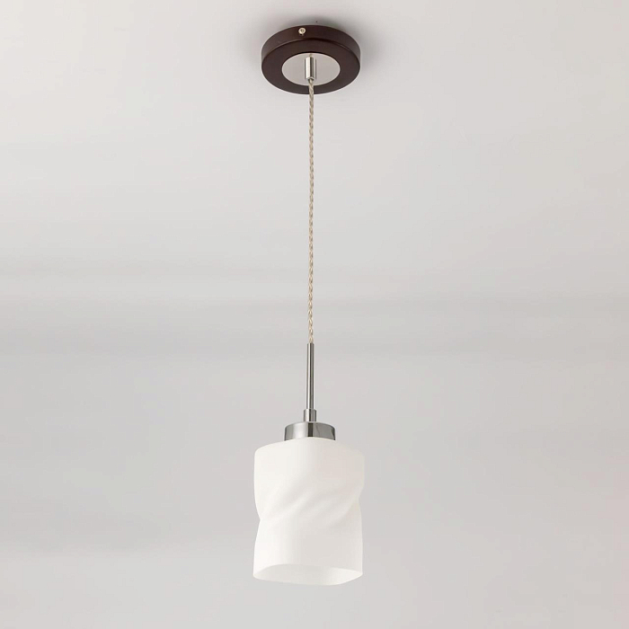 CL126112 Берта Хром+Венге Св-к Подвес Светильник одинарный  CL126112