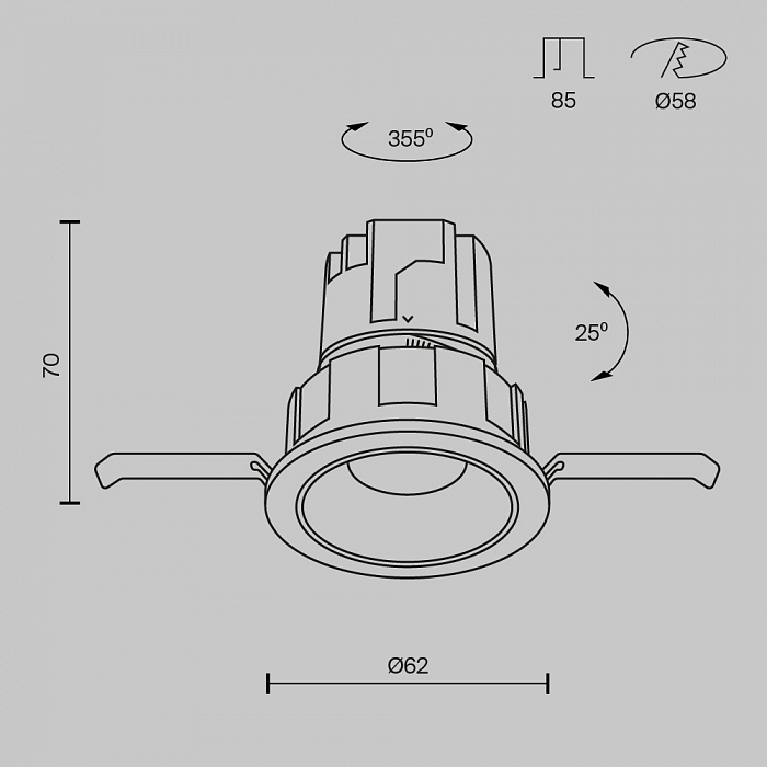 Светильник Technical DL057-7W3K-W