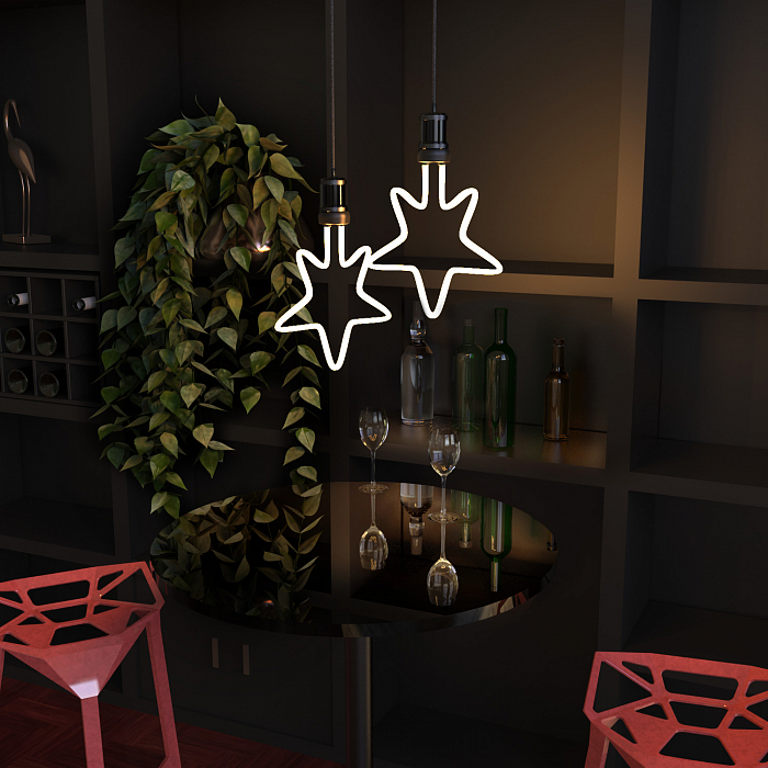 Лампа Gauss Filament Artline Star 7W 580lm 2700К Е27 milky LED 1/10/100 Лампочка филаментная Е27 Gauss 1006802104