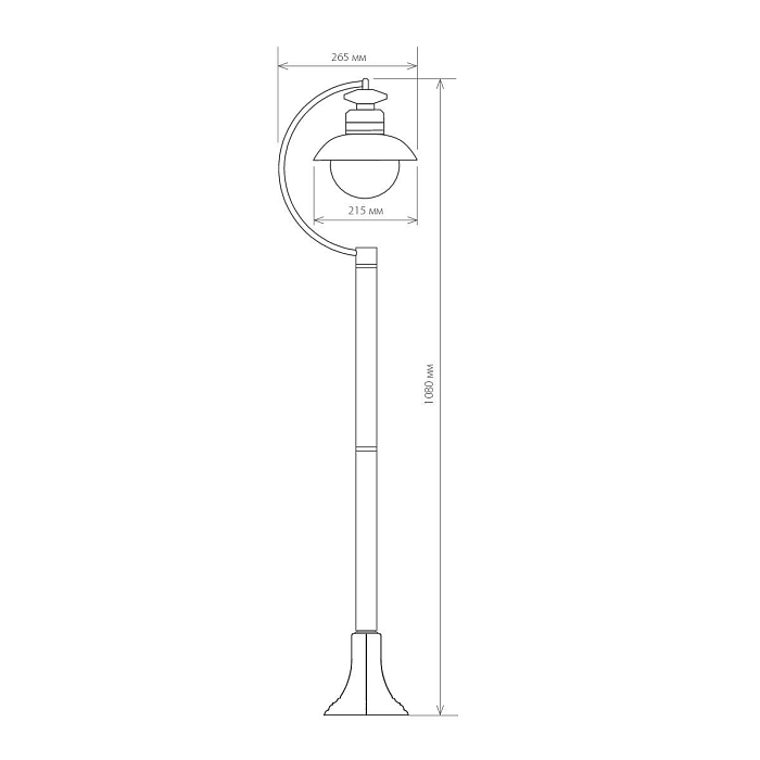 Уличный светильник Elektrostandard GL 3002F брауни