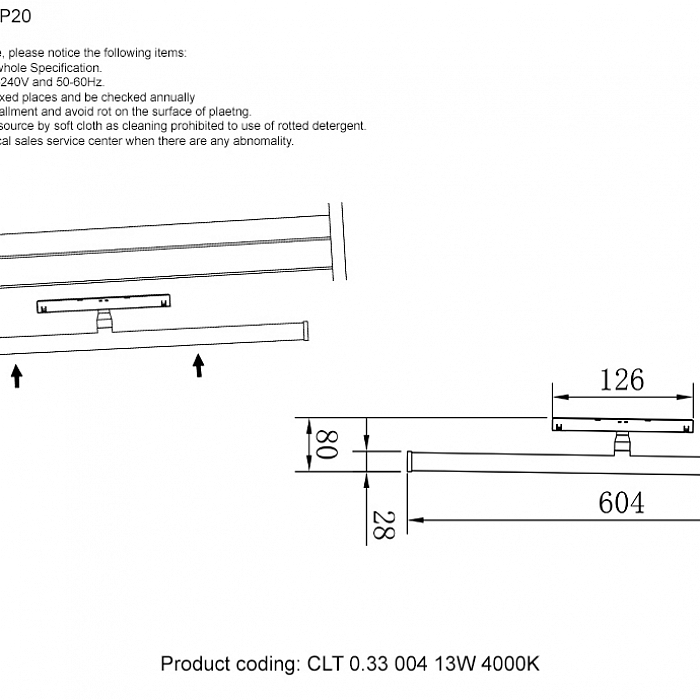 Светильник Crystal Lux CLT 0.33 004 13W WH 4000K