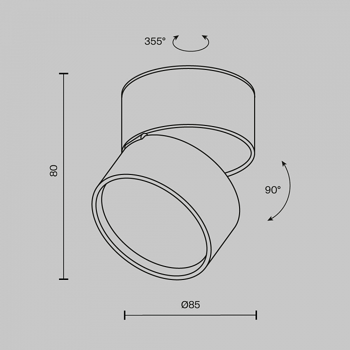 Светильник накладной Technical C024CL-L12W3K