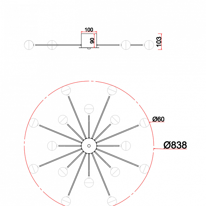 Светильник Freya FR5242CL-16BS