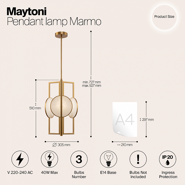 Светильник одинарный Maytoni MOD099PL-03G