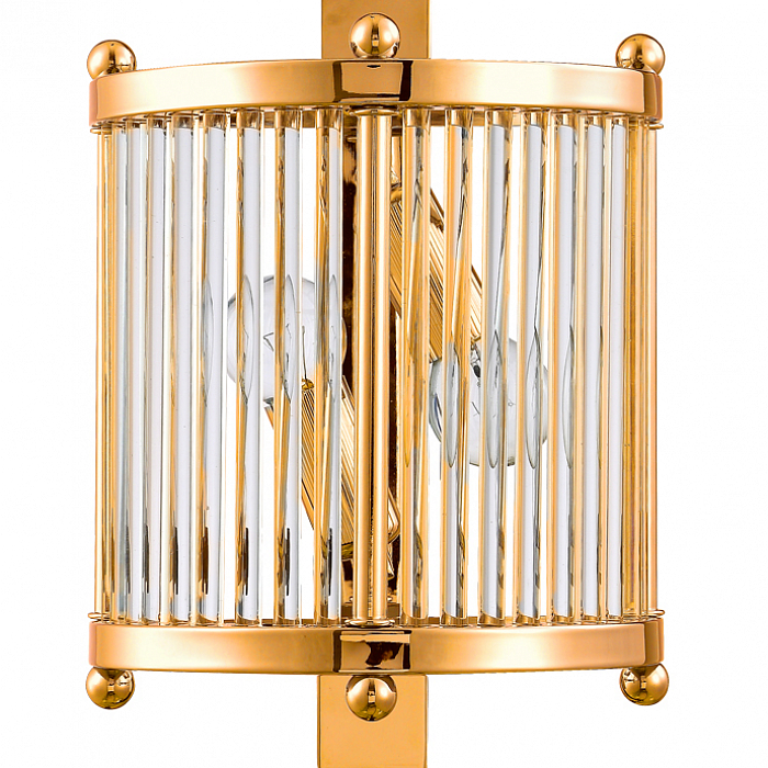 Бра на 2 лампы Crystal Lux TADEO AP2 GOLD/TRANSPARENTE