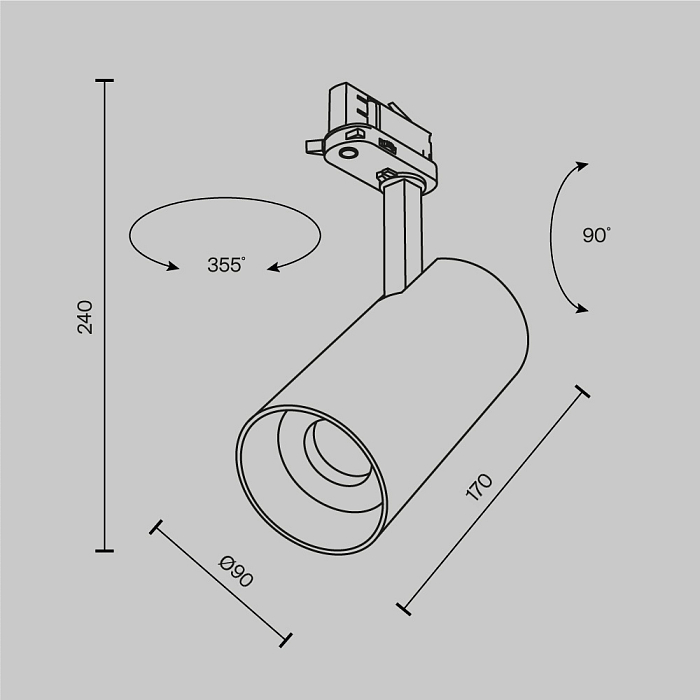 Трековая система Technical TR197-3-40WCCT-M-W