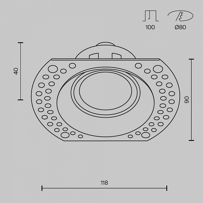 Светильник Technical DL042-01-RD-W