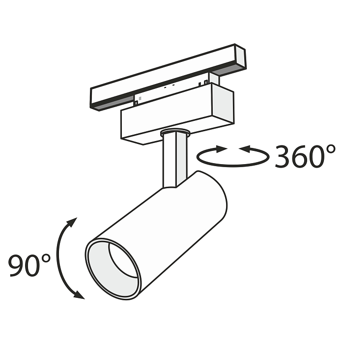 Трековая система Трековый светильник Technical TR019-2-15W3K-B