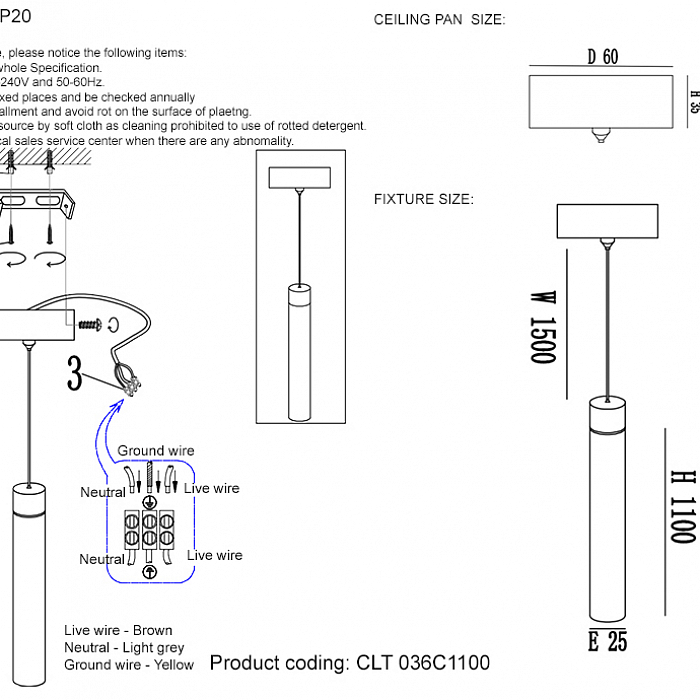 Светильник светодиодный Crystal Lux CLT 036C1100 WH