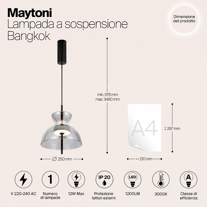 Светильник Maytoni MOD185PL-L6B3K5