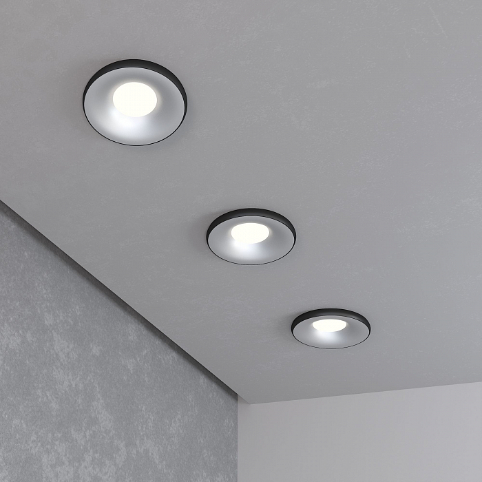 Встраиваемый точечный светильник 118 MR16 серебро/черный Светильник встраиваемый Elektrostandard 118 MR16 серебро/черный