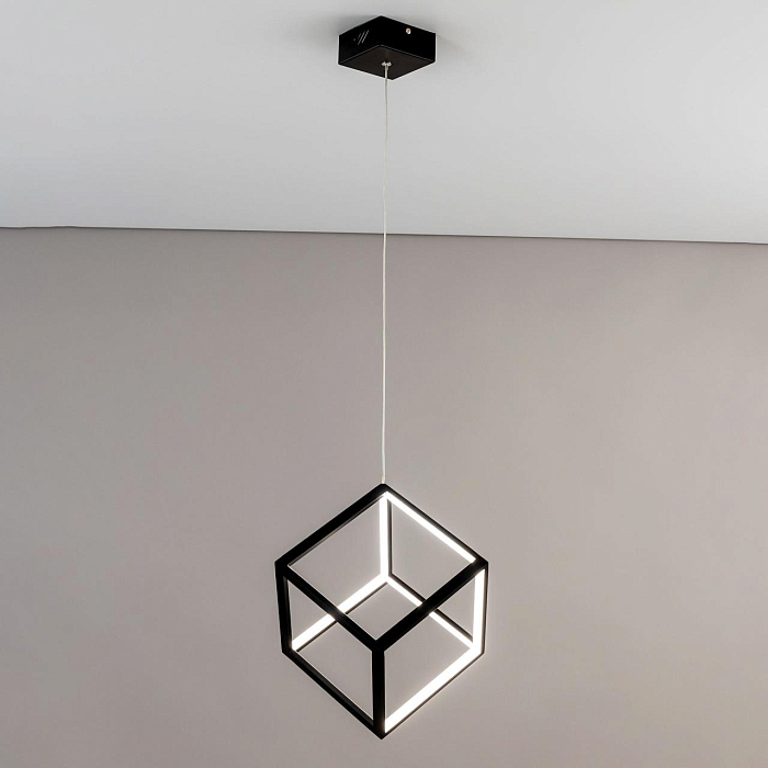 CL719201 Куб Черный Св-к Подвес, LED 30W*4000K Светильник светодиодный  CL719201