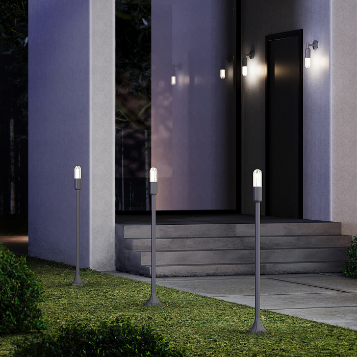 Светильник садово-парковый светодиодный ISIDA серый 35165/F Уличный светильник Elektrostandard 35165/F