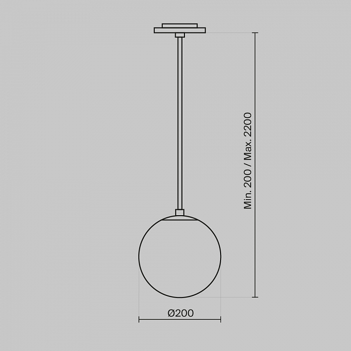 Светильник Technical P039PL-5W4K-20INS-B