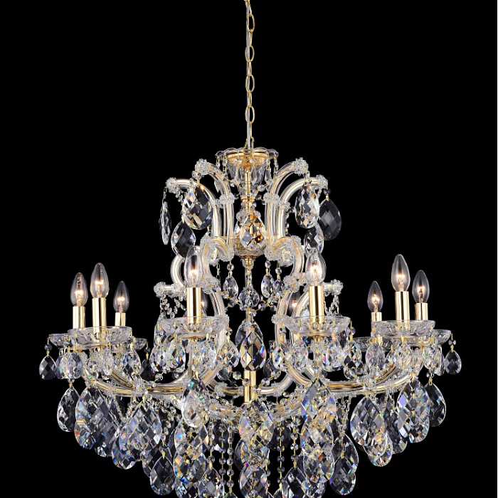 Люстра Crystal Lux ISABEL SP11 GOLD/TRANSPARENT