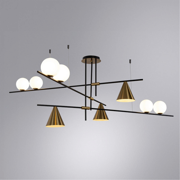 Люстра на штанге ARTE LAMP A7029PL-9BK
