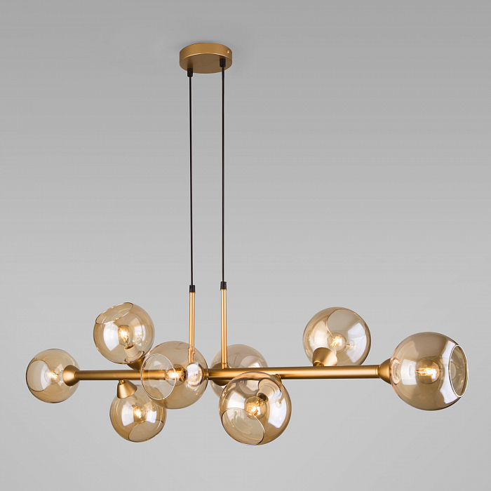 Люстра большой Eurosvet 70113/8 янтарный Smart