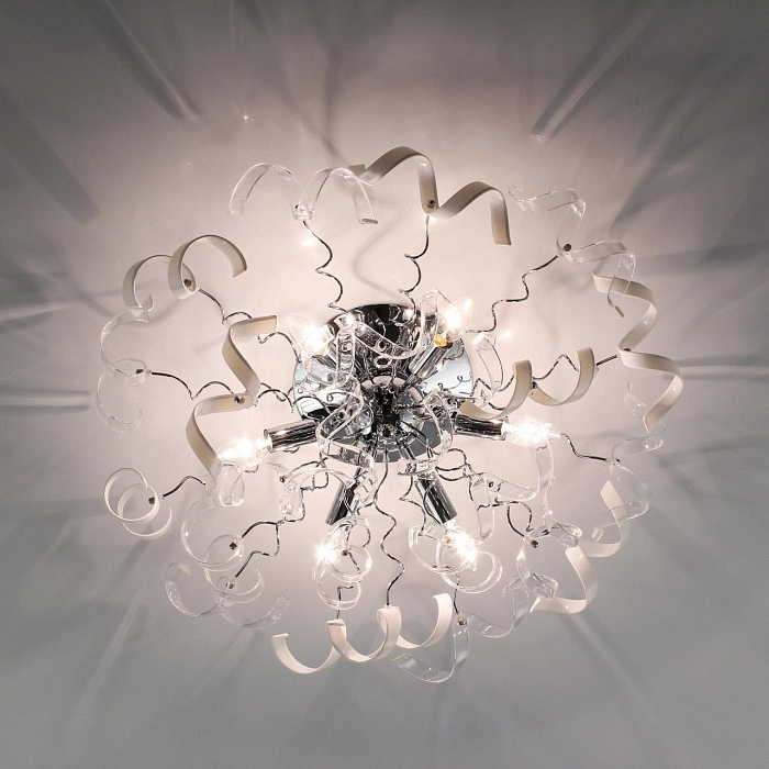 CL222161 Рандом Хром+Прозр+Бел Св-к Люстра Люстра потолочная  CL222161