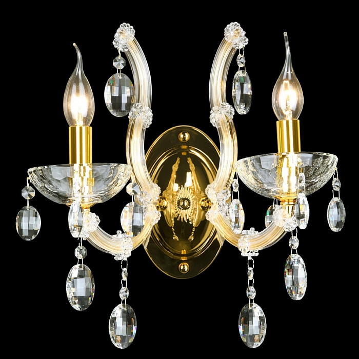 Бра на 2 лампы Crystal Lux HOLLYWOOD AP2 GOLD
