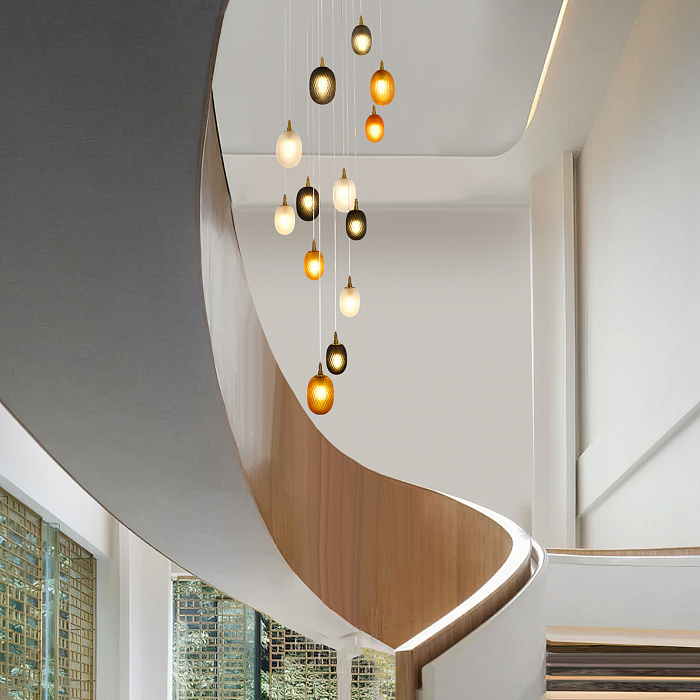 Люстра Eurosvet 50266 дымчатый/прозрачный/янтарный