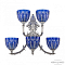 Бра на 3 и более ламп Bohemia Ivele Crystal 7211B15/3+2/210 NW P1 U Clear-Blue/H-1I