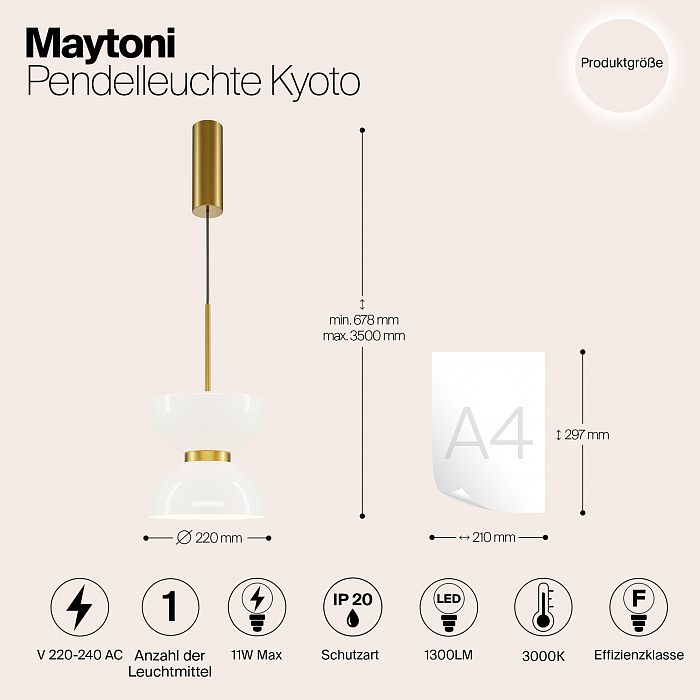 Светильник Maytoni MOD178PL-L11G3K