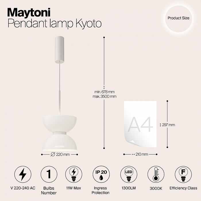 Светильник Maytoni MOD178PL-L11W3K
