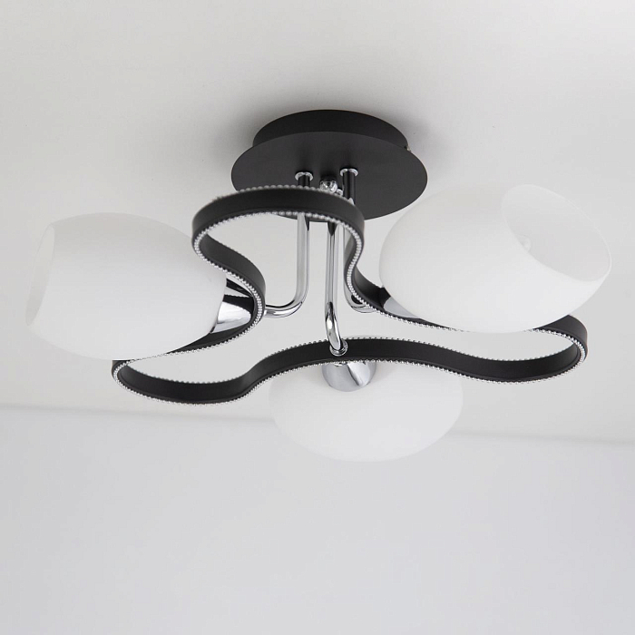 CL131132 Октава Темный+Хром Люстра Люстра потолочная  CL131132