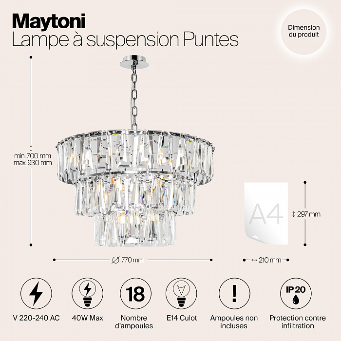 Светильник подвесная Maytoni MOD043PL-18CH