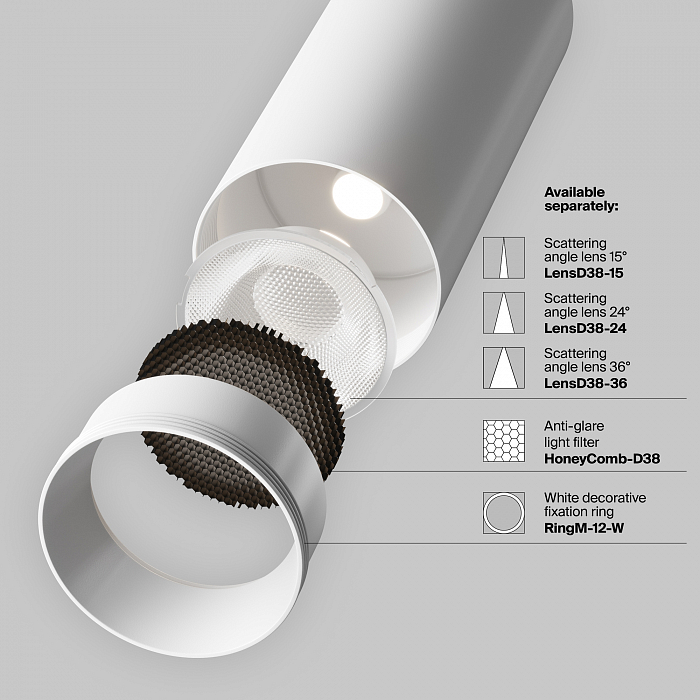 Трековая система Трековый светильник Technical TR021-1-12W3K-W-D-W