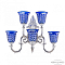 Бра на 3 и более ламп Bohemia Ivele Crystal 7203B15/3+2/210 NW P2 U Clear-Blue/H-1J