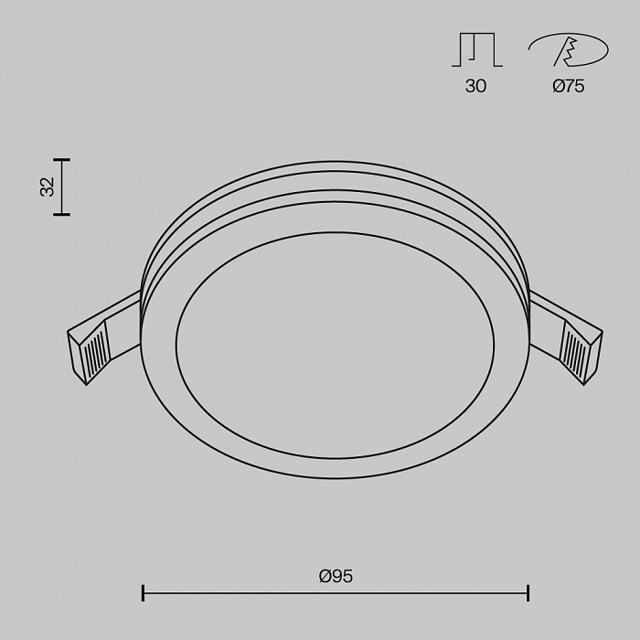 Светильник встраиваемый Technical DL303-L12B4K