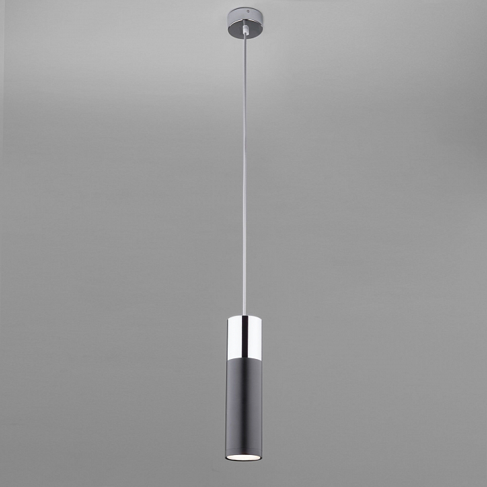 Люстра одинарный Eurosvet 50135/1 LED хром/черный