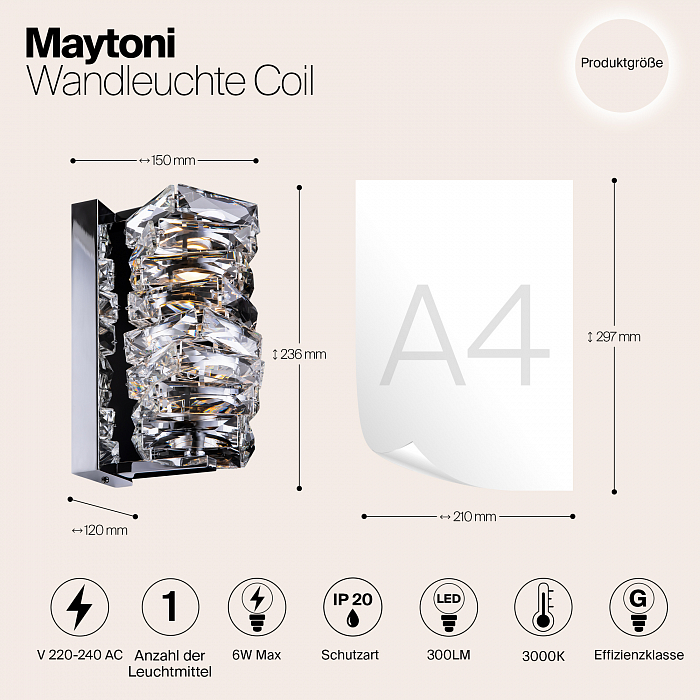 Бра на 2 лампы Maytoni MOD124WL-L6CH3K