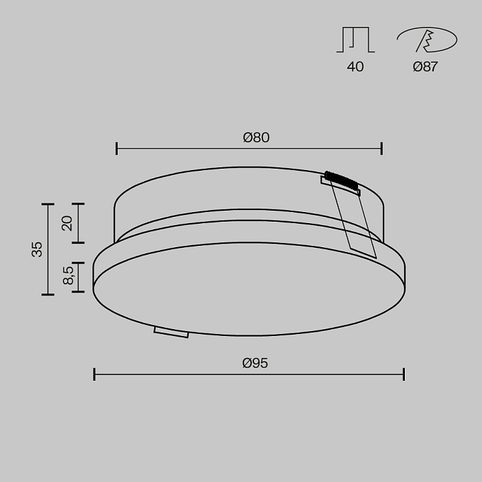 Светильник Technical DL067-GX53-W