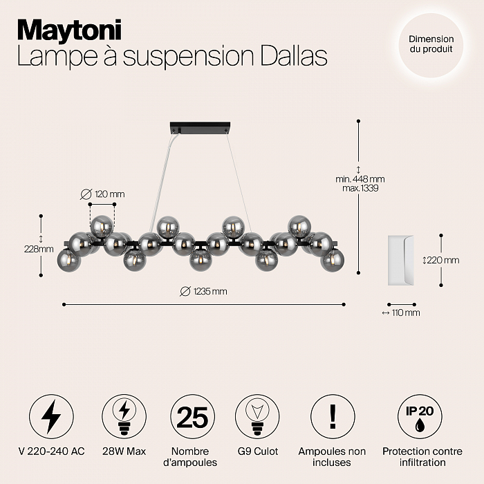 Светильник большой Maytoni MOD547PL-25B