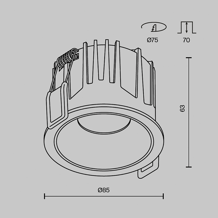 Светильник Technical DL043-01-15W3K-RD-W-1