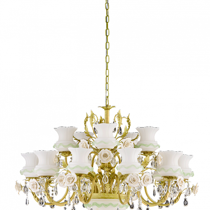 Люстра подвесная Sfera Sveta 0971/10+5+2 GREEN GOLD