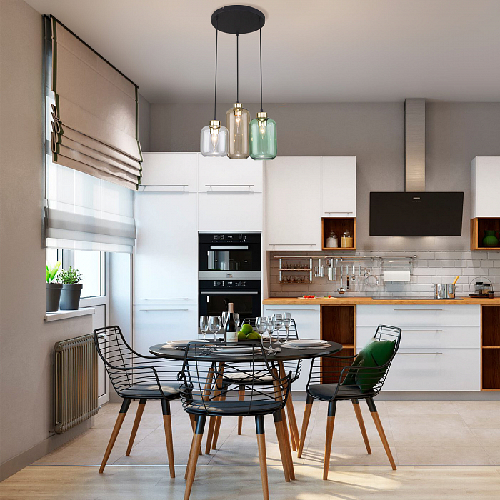 Люстра тройной TK Lighting 3325 Marco Green