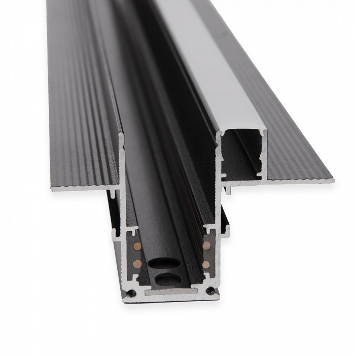 Slim Magnetic Шинопровод встраиваемый с местом под светодиодную ленту чёрный 2м 85132/00 Трековая система Elektrostandard 85132/00