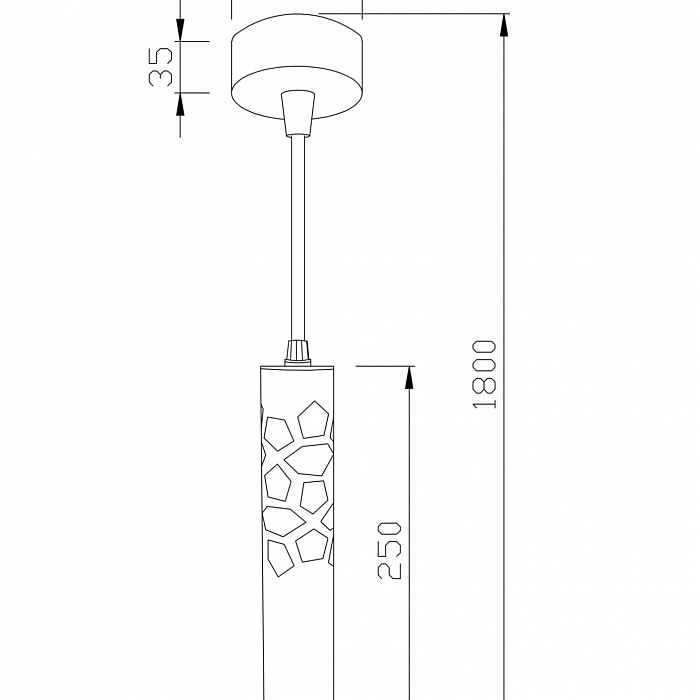 Светильник одинарный Technical P037PL-L11W4K