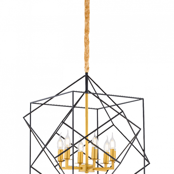 Люстра NewRgy 2233A/6 SP BRS+MBK